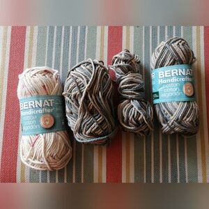 Bernat Handicrafter 100% Cotton Yarn Set 00052 and 23046